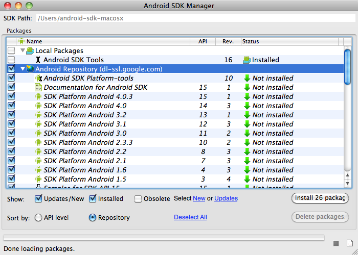 Android sdk manager download